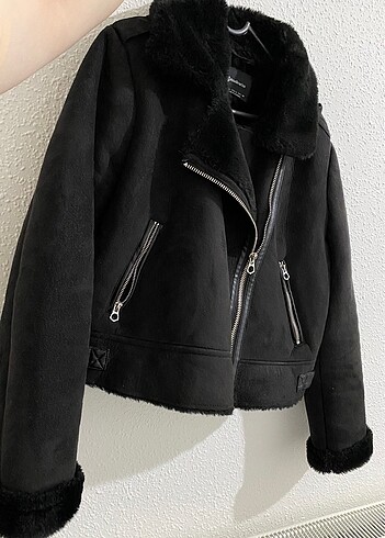 Stradivarius süet biker ceket