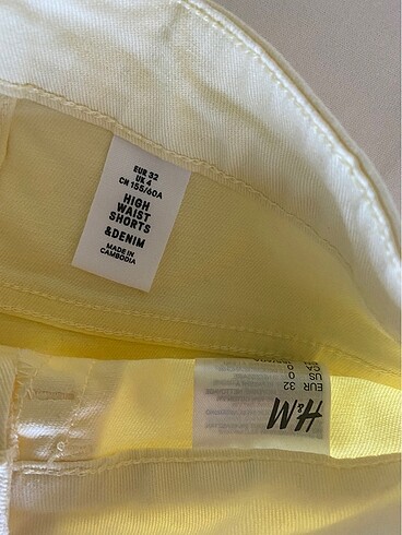 H&M H&m sarı kot şort
