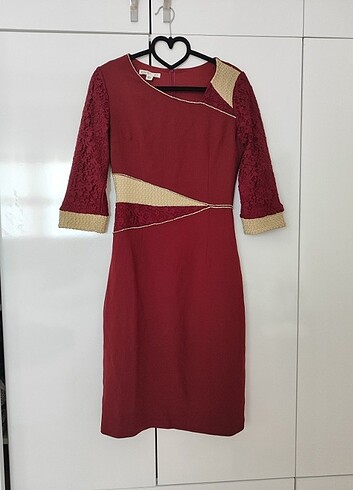 Bordo elbise 