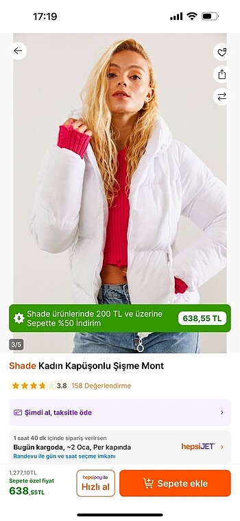 s Beden beyaz Renk Mont çeket 