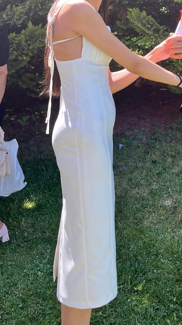 Beyaz Midi Kadın Elbise - Görsel 2