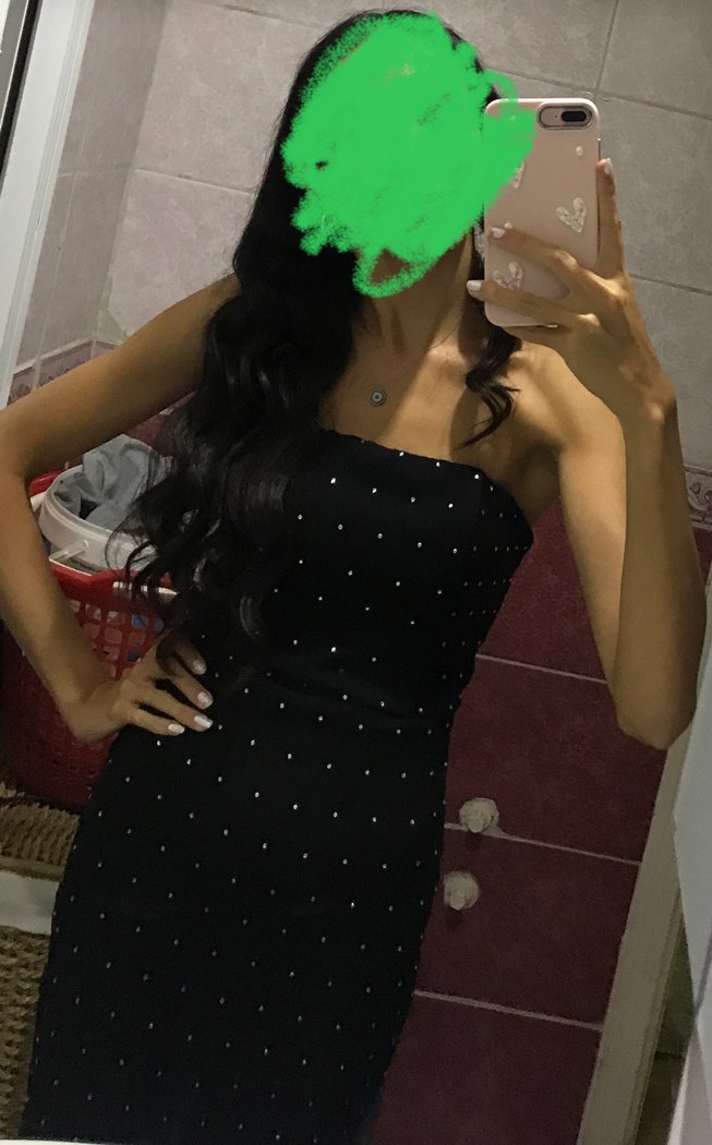 Taşlı Straplez Elbise - Görsel 3