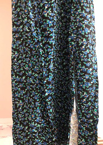 Mavi Çiçekli Elbise - Görsel 6