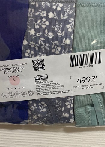 l Beden Penti Kadın Pamuklu Mini Külot 3'lü Set
