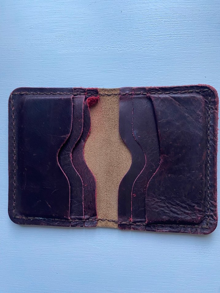 Kahverengi Vintage Desenli Erkek Cüzdanı - Görsel 4