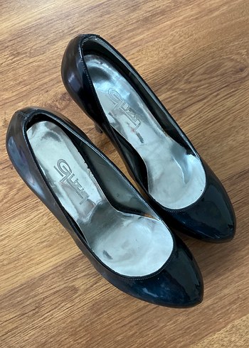 Siyah Parlak Platform Topuklu Kadın Stiletto - Görsel 2