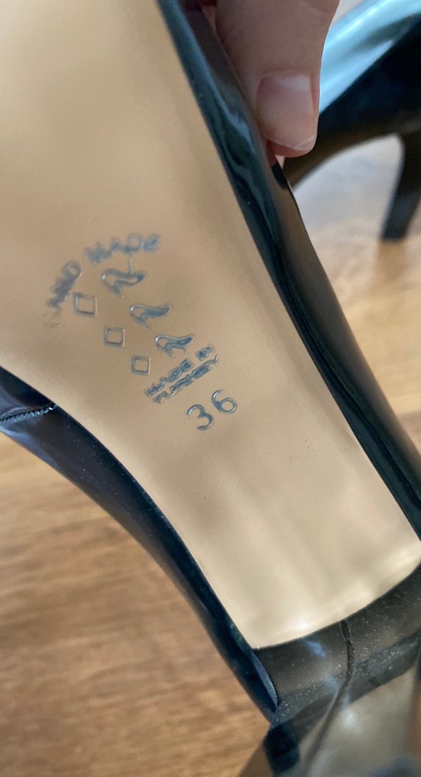 Siyah Parlak Platform Topuklu Kadın Stiletto - Görsel 4