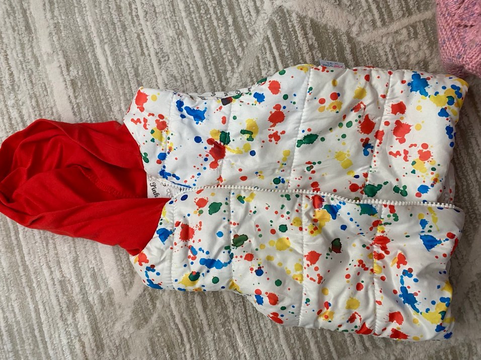 Renkli Düğmeli çocuk şişme Montu - Görsel 2