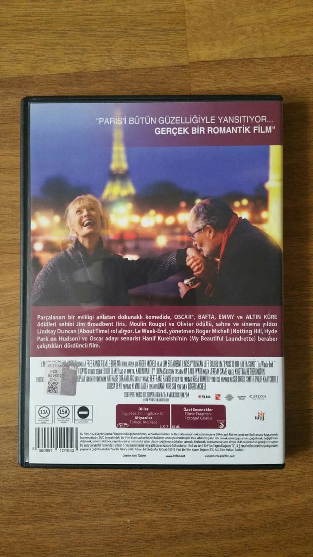 Paris'te Bir Hafta Sonu Dvd Film - Görsel 2