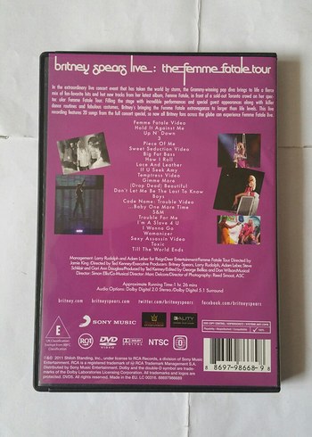 Britney Spears The Femme Fatal Tour Dvd - Görsel 2