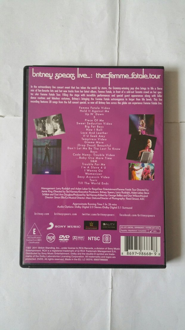 Britney Spears The Femme Fatal Tour Dvd - Görsel 2