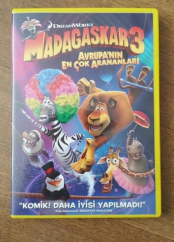 Madagaskar 3 Animasyon Dvd Film.