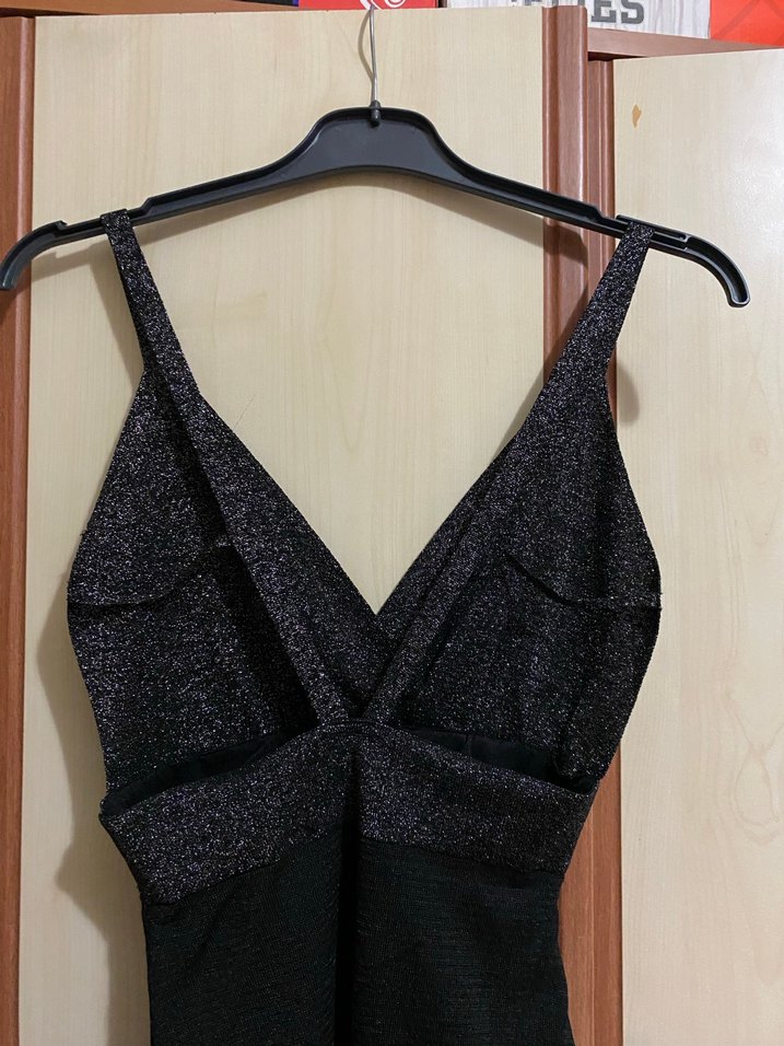 Parlak Siyah kadın Mayo - Görsel 3