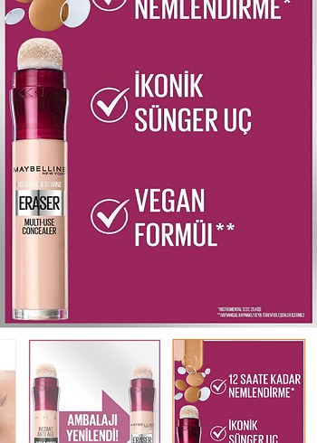 Beden Renk Maybelline New York kapatıcı ve Flormar ruj