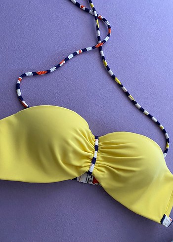 36 Beden sarı Renk Starlet Sarı İpli Bikini Üstü