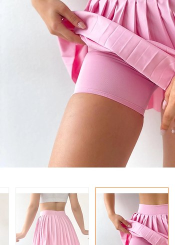 Nike Pembe Pileli şort Etek