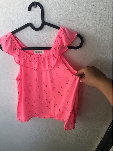 6 Yaş Beden pembe Renk H&M kız çocuk tshirt