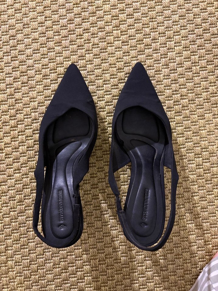 Klasik Siyah Tokalı Stiletto Topuklu Ayakkabı - Görsel 2