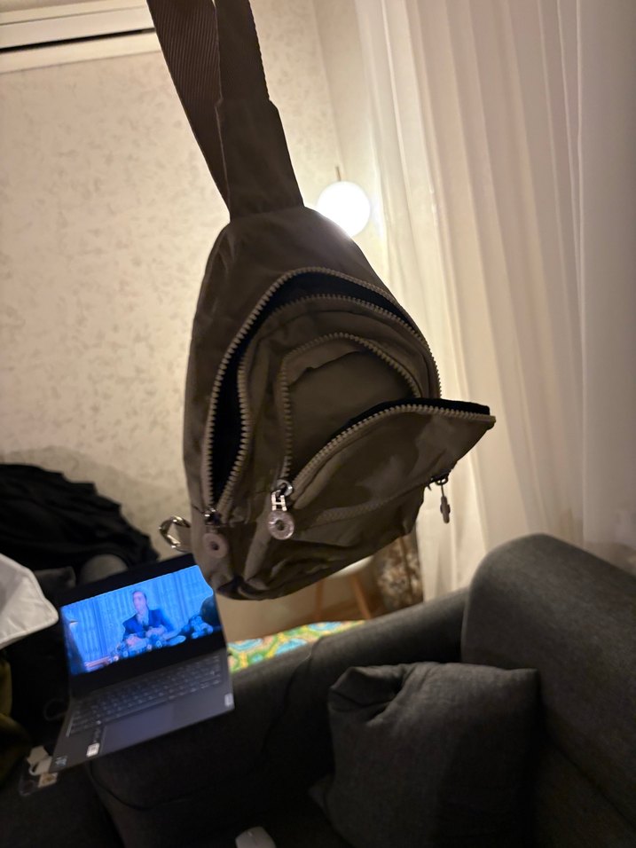 Bej Fermuarlı Kadın Sırt Çantası - Görsel 3