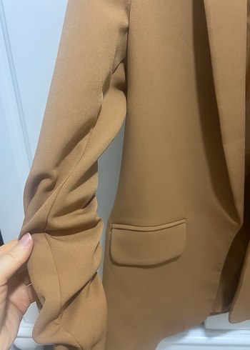 Blazer ceket, kolları büzgülü - Görsel 2