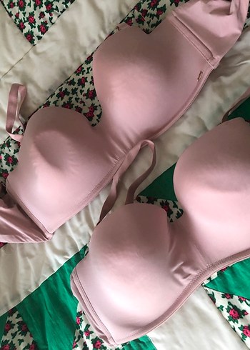 Pastel Pembe Nakışlı Emzirme Sütyeni 2 adet - Görsel 2