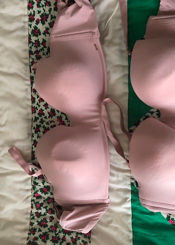 Pastel Pembe Nakışlı Emzirme Sütyeni 2 adet - Görsel 3