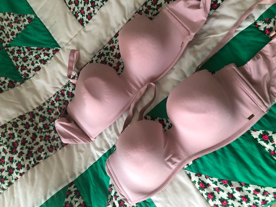 Pastel Pembe Nakışlı Emzirme Sütyeni 2 adet - Görsel 2