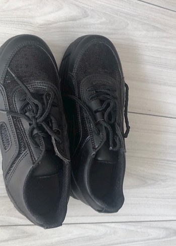 Siyah Platform Topuklu Kadın Spor Ayakkabı - Görsel 2