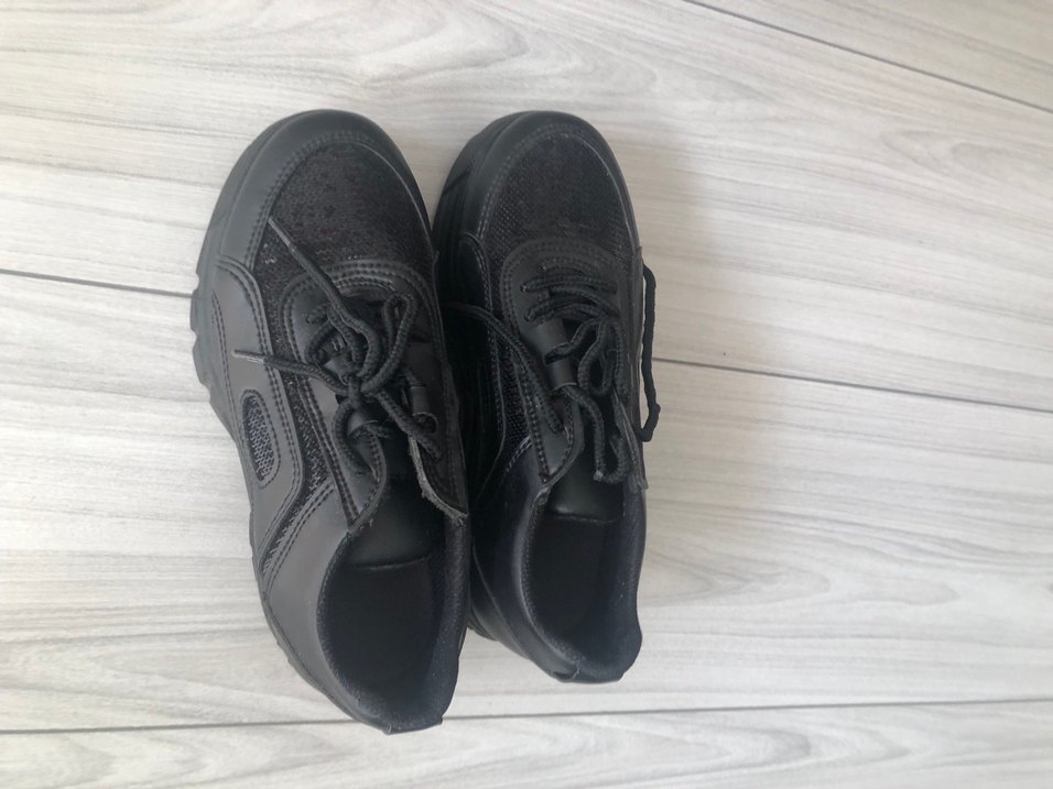 Siyah Platform Topuklu Kadın Spor Ayakkabı - Görsel 2