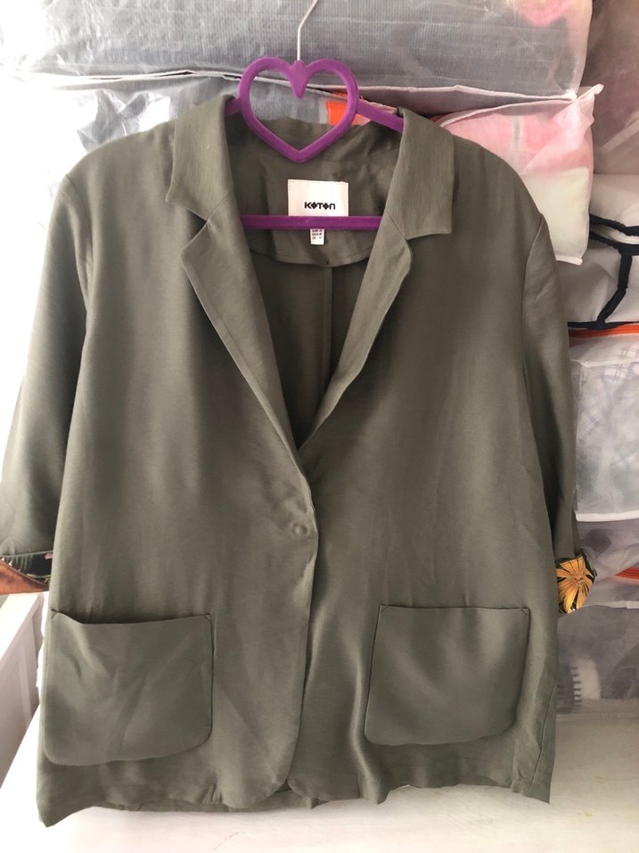 Haki yeşil Kadın Blazer Ceket - Görsel 2