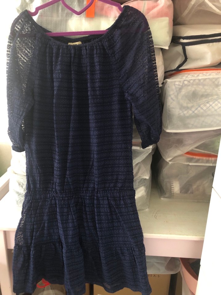 Dantel Detaylı Bohem lacivert Kadın Bluz - Görsel 4