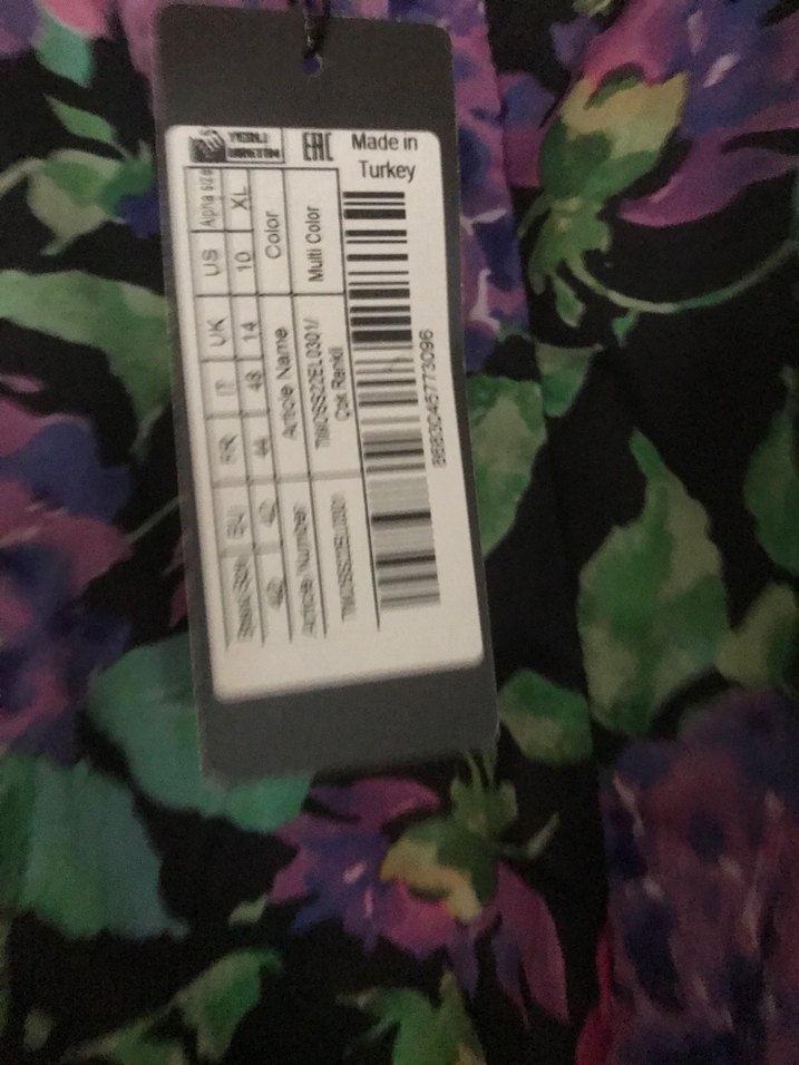 Mor Çiçek Desenli Bohem Elbise - Görsel 5