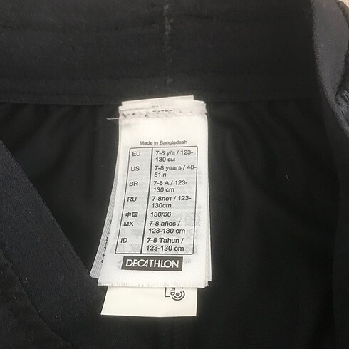 8 Yaş Beden siyah Renk Decathlon içlik