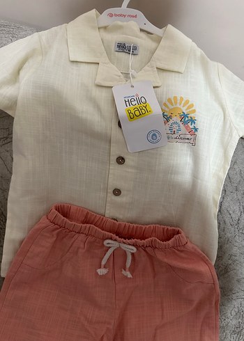 HelloBaby E bebek Erkek Kısa Kollu Pamuklu şortlu Takım