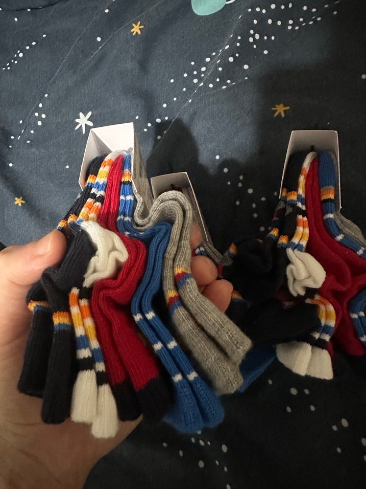 George Bebek  renkli baskılı çorap seti - Görsel 5