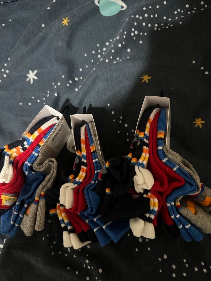 George Bebek  renkli baskılı çorap seti - Görsel 2