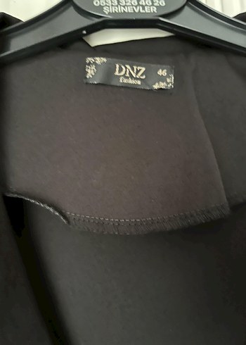 Siyah Düğmeli Kadın Uzun Ceket - Görsel 5