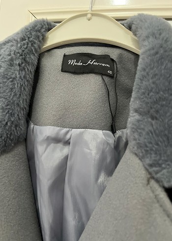 Gri kürklü uzun kaban - Görsel 2