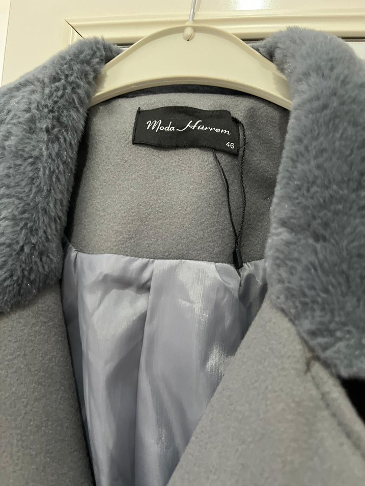 Gri kürklü uzun kaban - Görsel 2