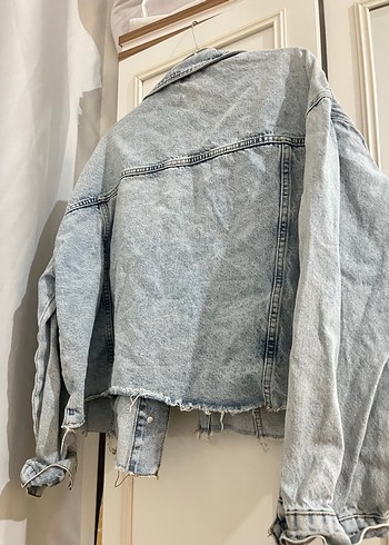 Düğmeli Kadın Denim Ceket - Görsel 4