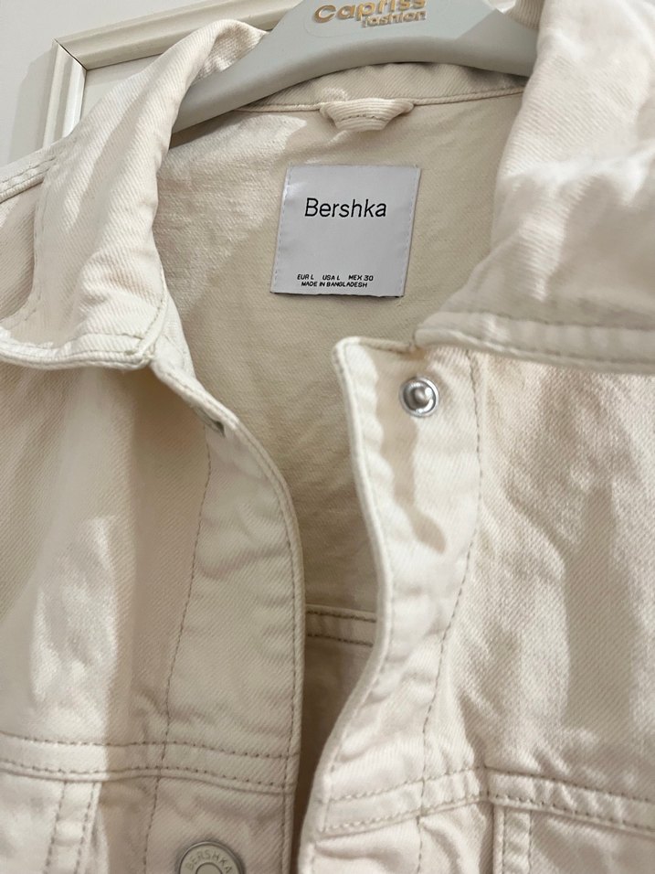 Krem denim ceket - Görsel 3