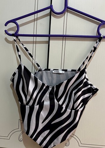 Zebra Desenli Saten