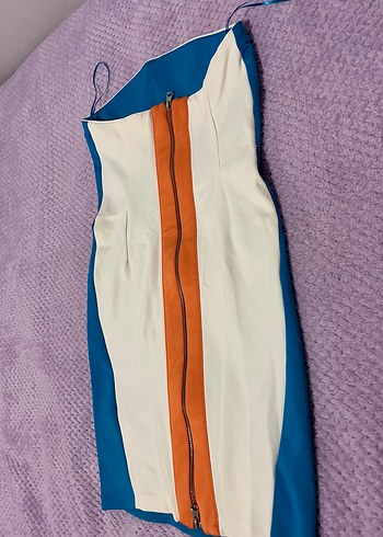 Straplez Mini Elbise - Görsel 12