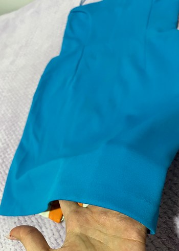 Straplez Mini Elbise - Görsel 6