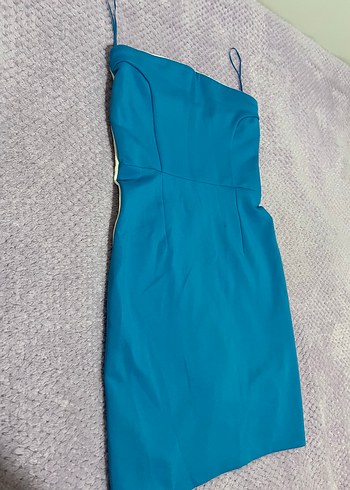 Straplez Mini Elbise - Görsel 8