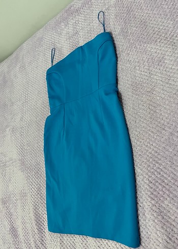 Straplez Mini Elbise - Görsel 7