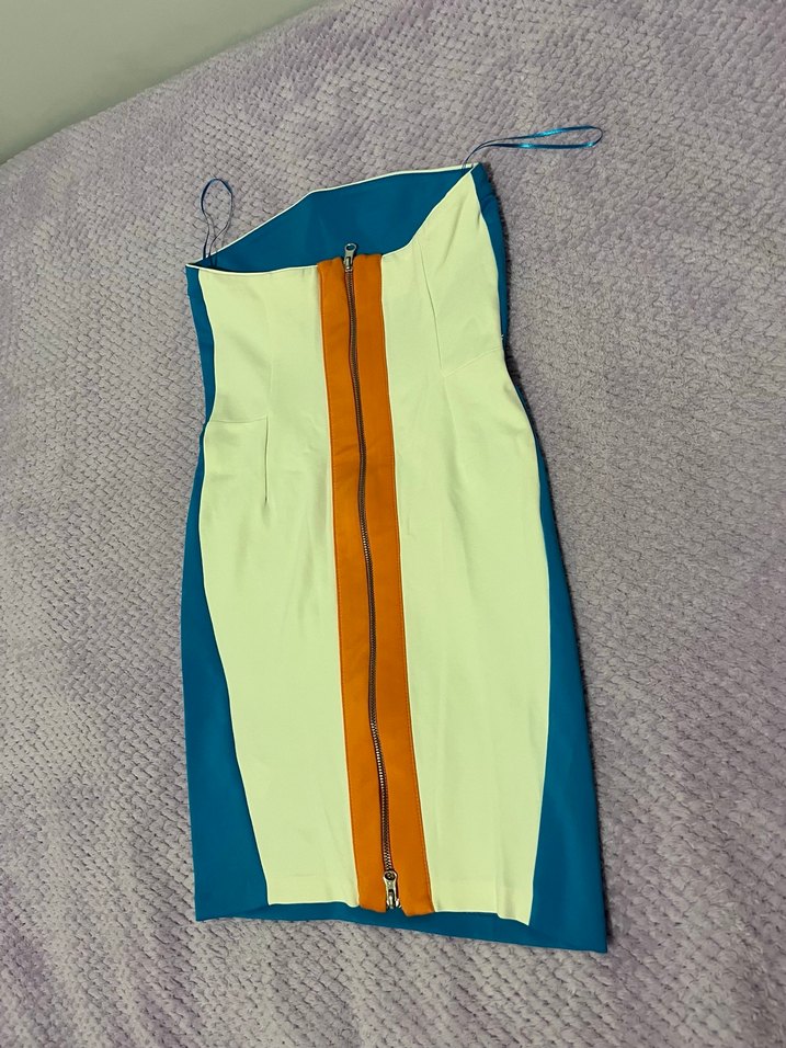 Straplez Mini Elbise - Görsel 3