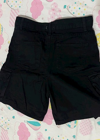 Kadın Siyah Rahat Şort - Görsel 8