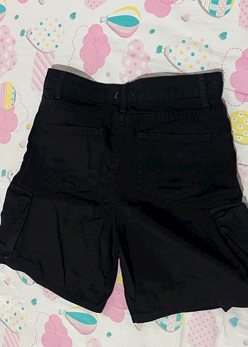 Kadın Siyah Rahat Şort - Görsel 7