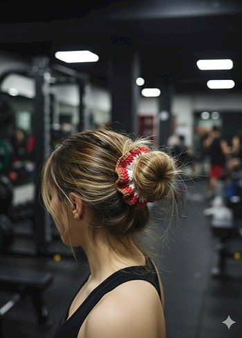 Renkli Örgü Bohem Saç Tokaları - Görsel 3